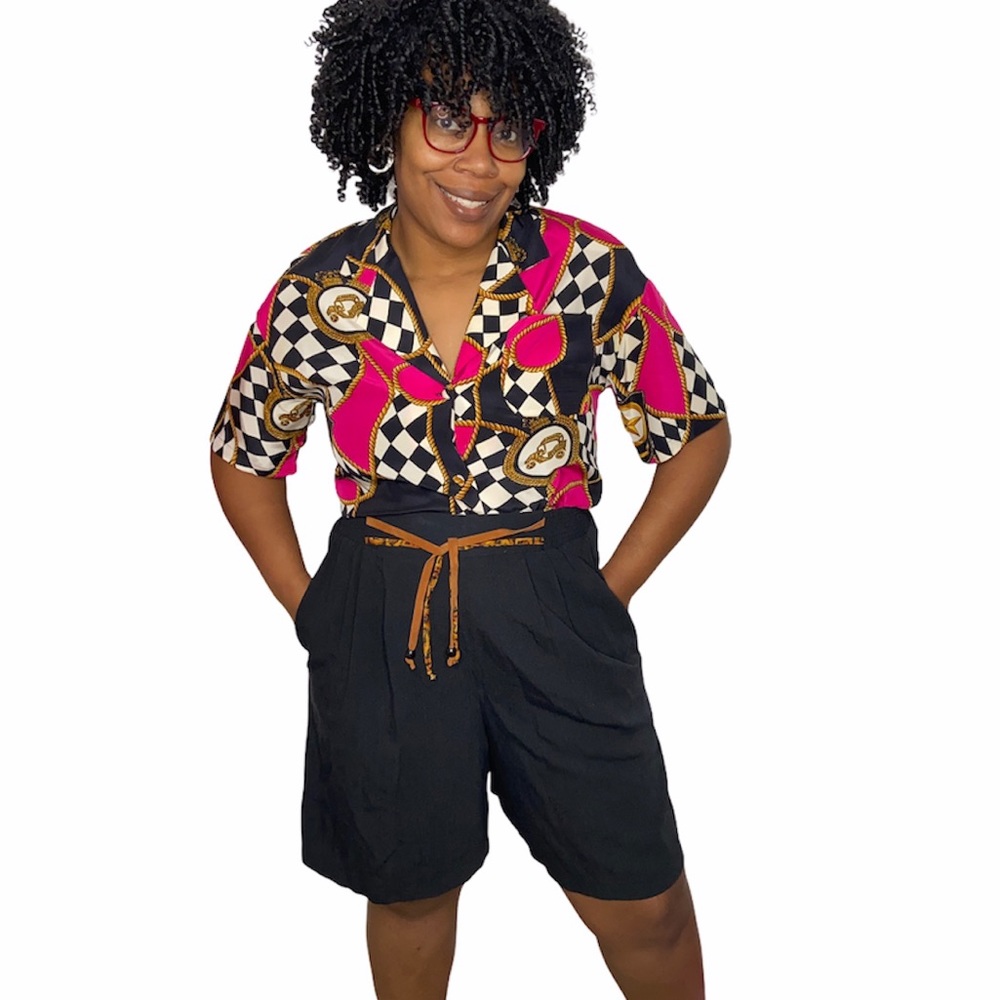 Stevens Shorts Vintage Bohemian Pleated High Rise Soft
